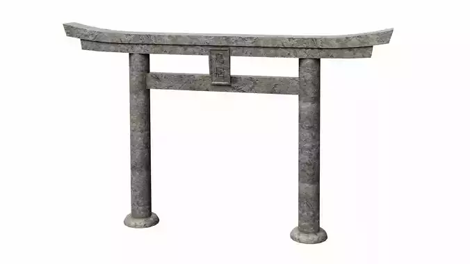 Torii gate nakayama type Low-poly 3D model