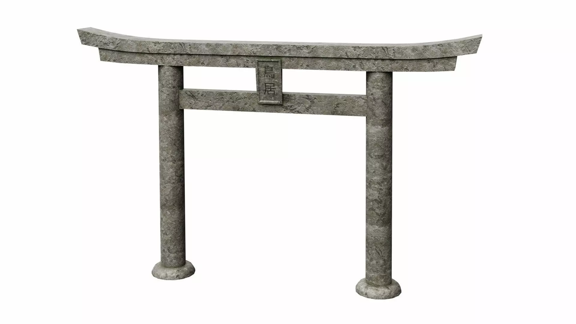 Torii gate nakayama type Low-poly 3D model_0