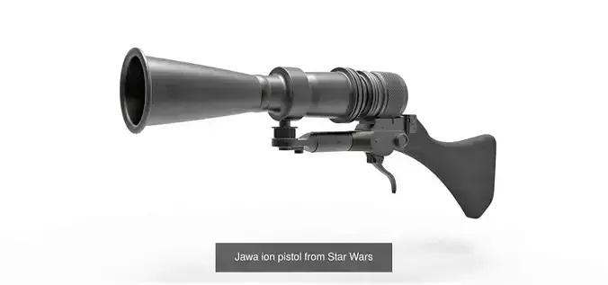 Jawa ion blaster and pistol 3D Model Collection