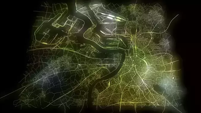 Streets Railroad and car roads Antwerpen Belgium