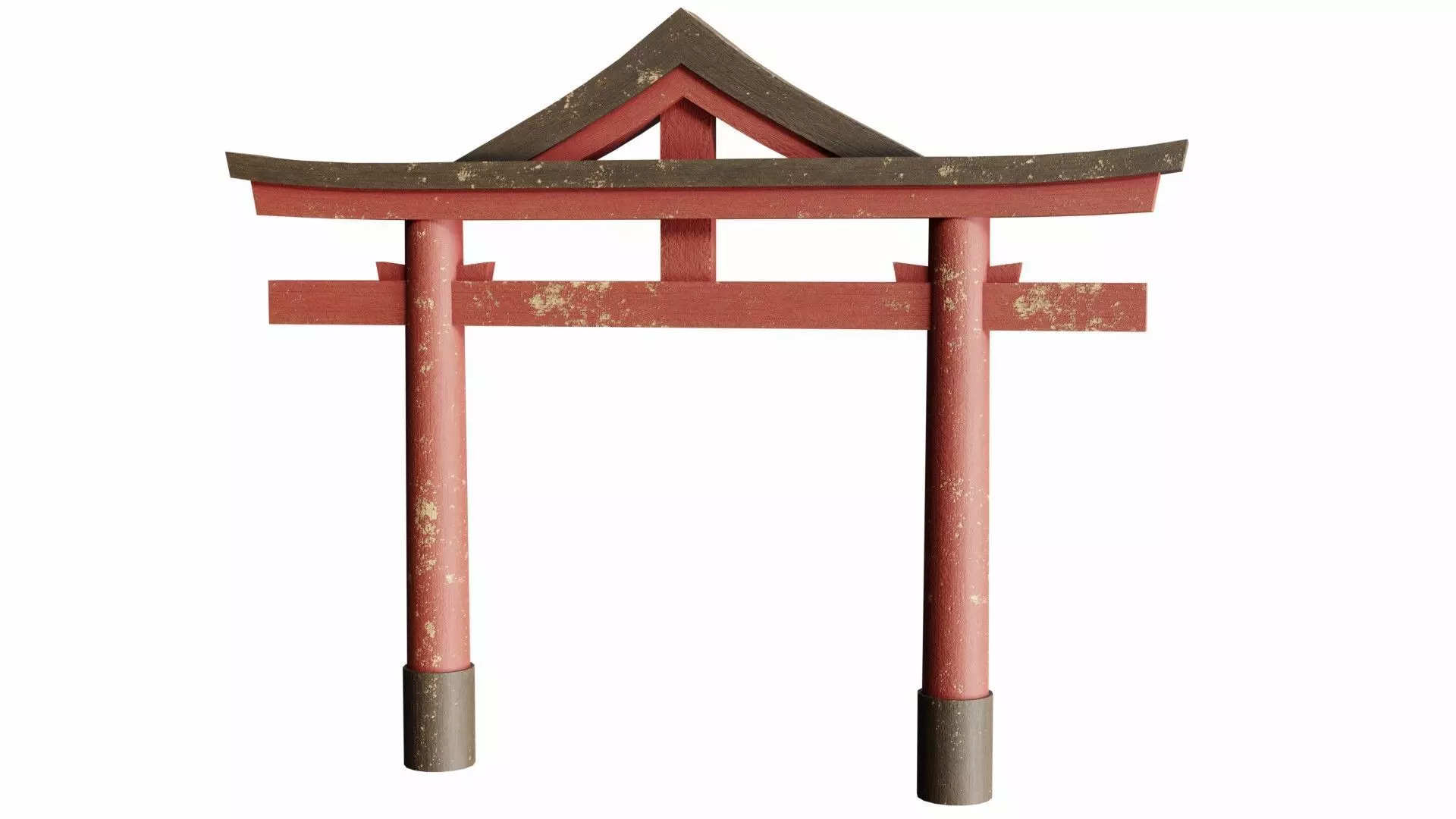 Torii gate  Low-poly 3D model_0