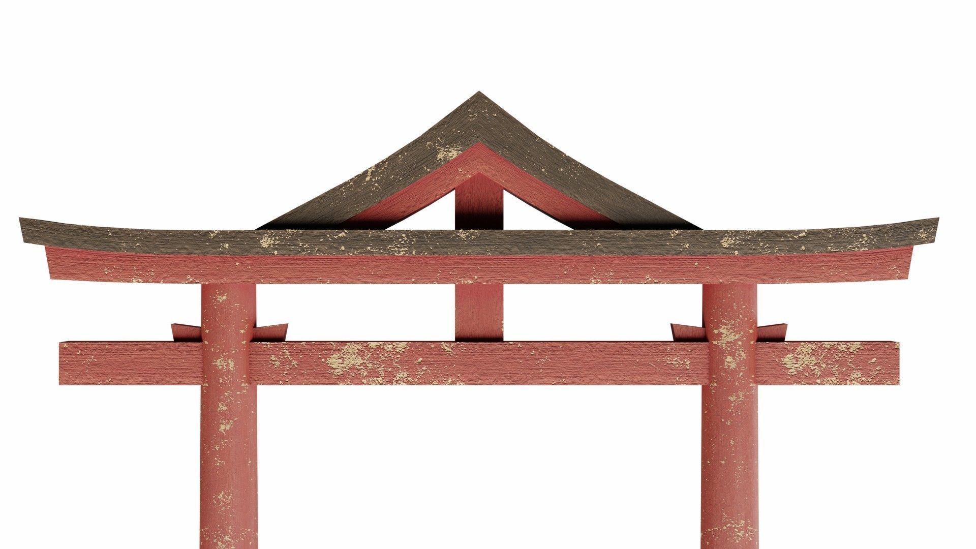 Torii gate  Low-poly 3D model_4