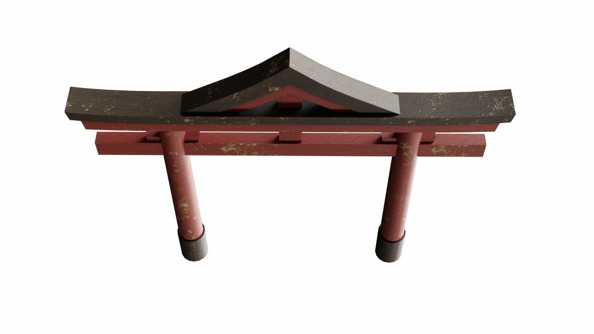 Torii gate  Low-poly 3D model_5