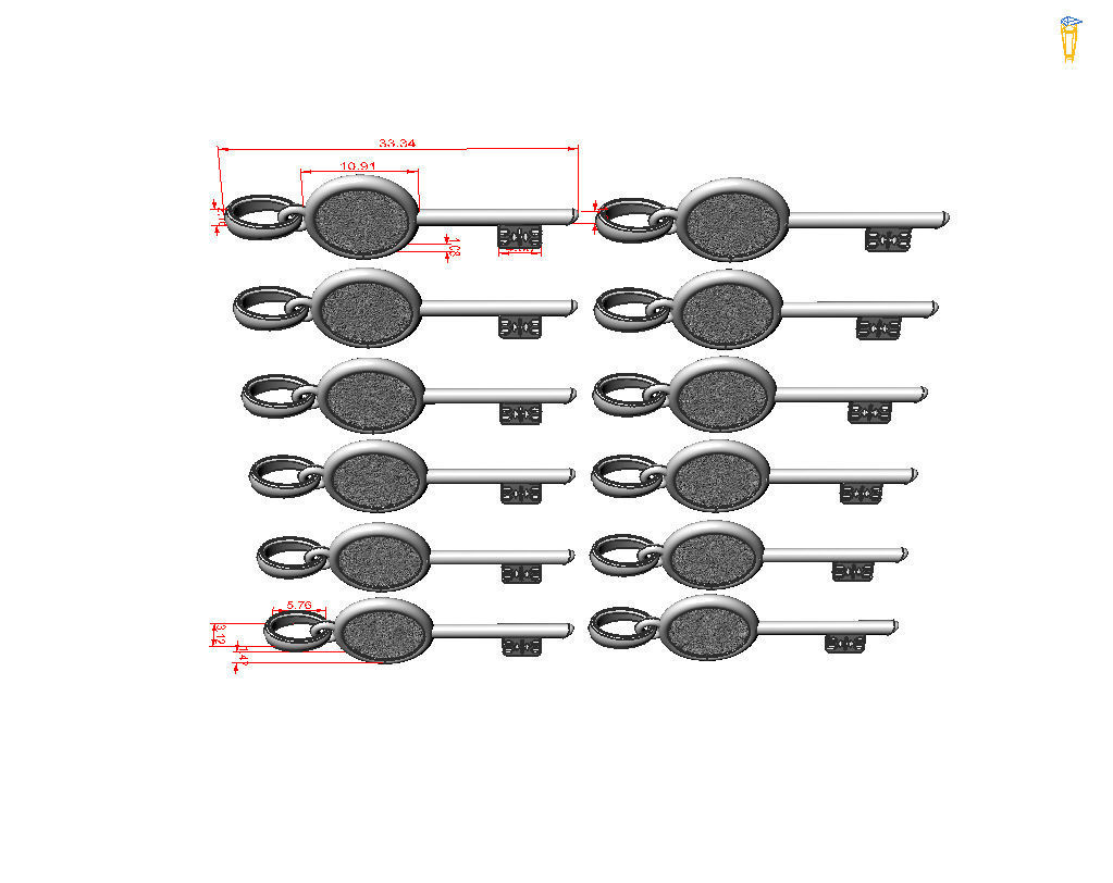 Collection of Zodiac sign pendants 3D print model_49