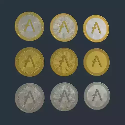Aave AAVE - Cryptocurrency Coin 3D model