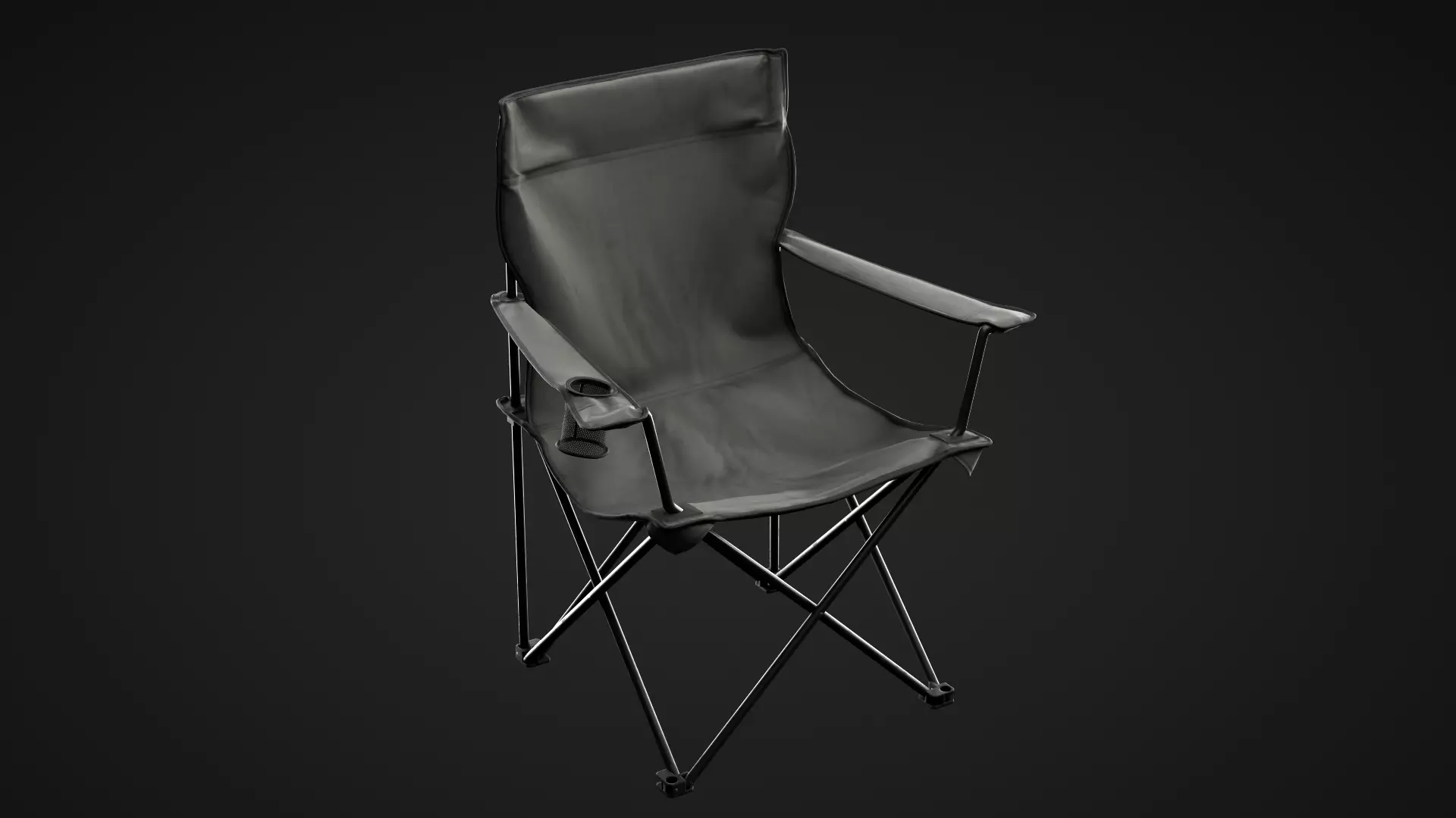 Camping Chair Low-poly 3D model