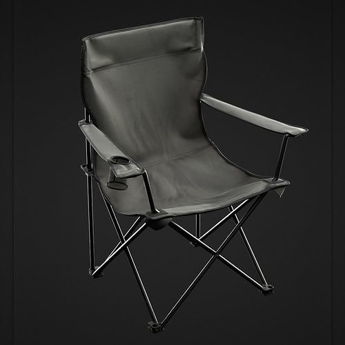 Camping Chair Low-poly 3D model