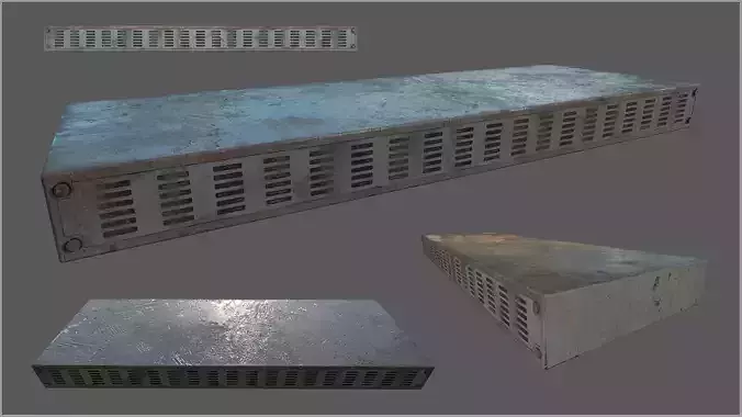 Server Rack - Low-poly Cooling Plug - Vent Console