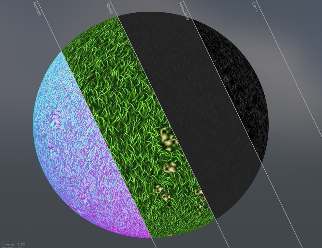 Grass rock PBR seamless material Texture_6