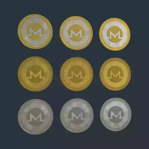 Monero XMR - Cryptocurrency Coin 3D model