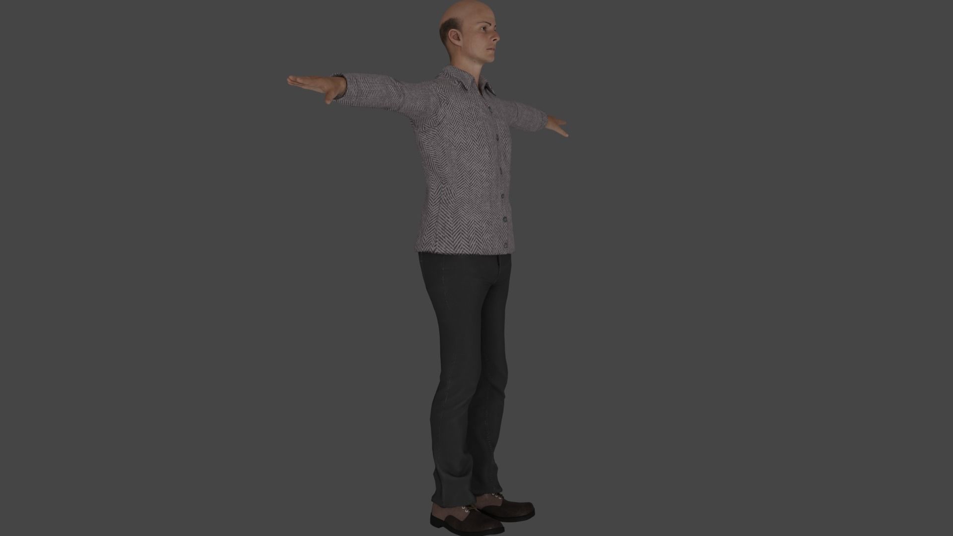 Rigged Male Character 26 3D model_3