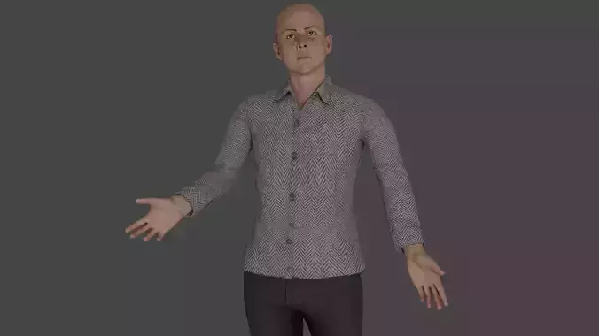 Rigged Male Character 26 3D model