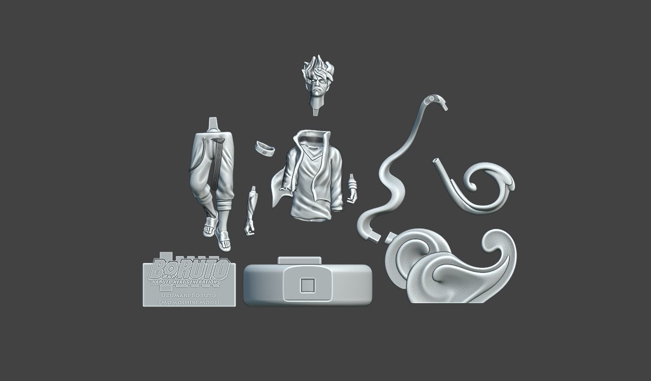 Uzumaki boruto Momoshiki Mode 3d printing 3D print model_2