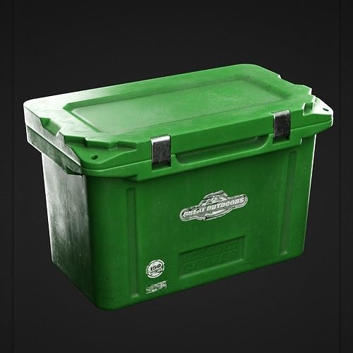 Cooler trash can Low-poly 3D model