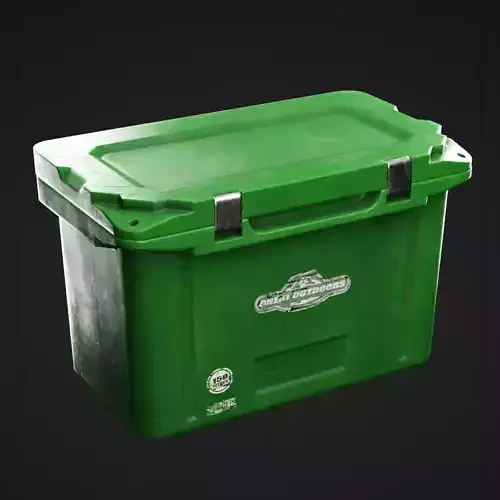 Cooler trash can Low-poly 3D model