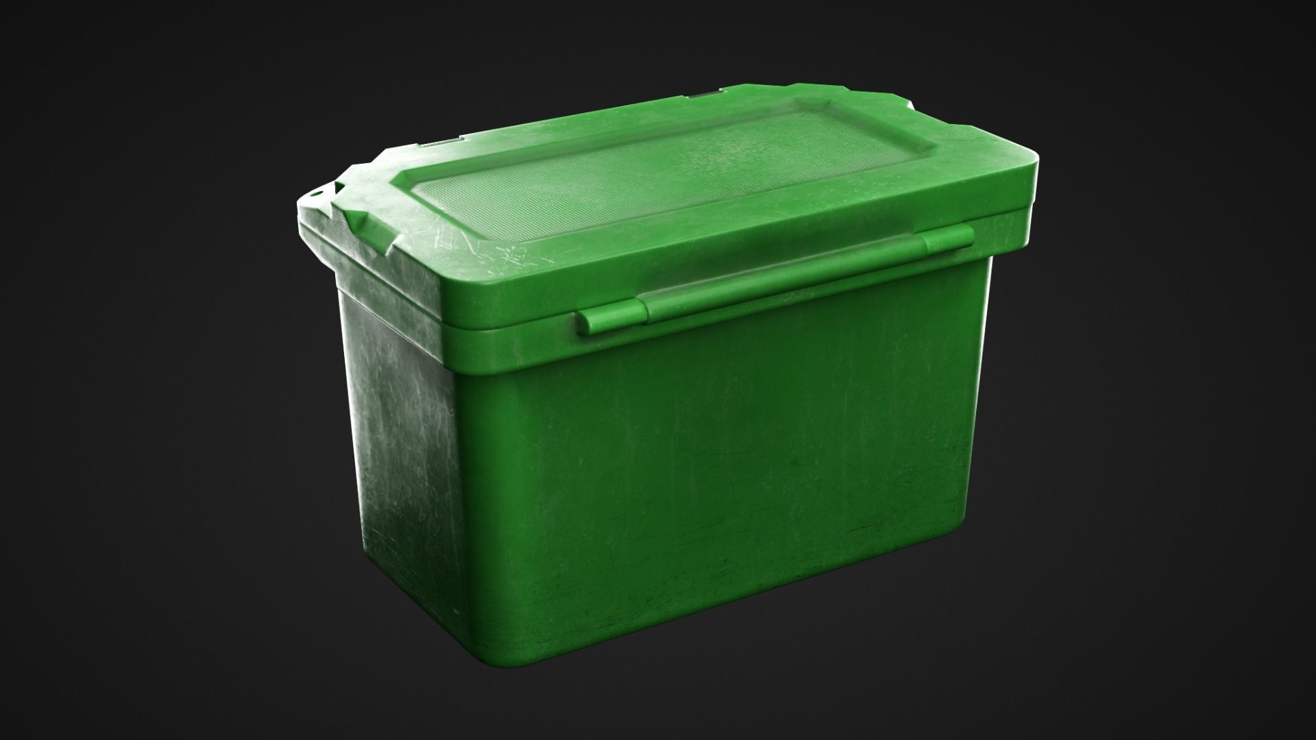 Cooler trash can Low-poly 3D model_3