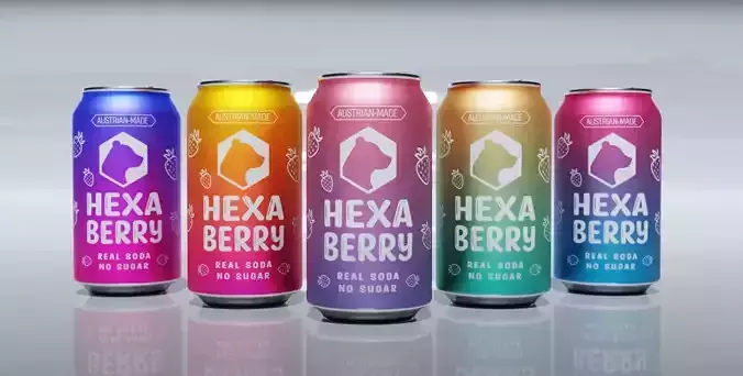 HexaBerry Sodacan Collection Free low-poly 3D model