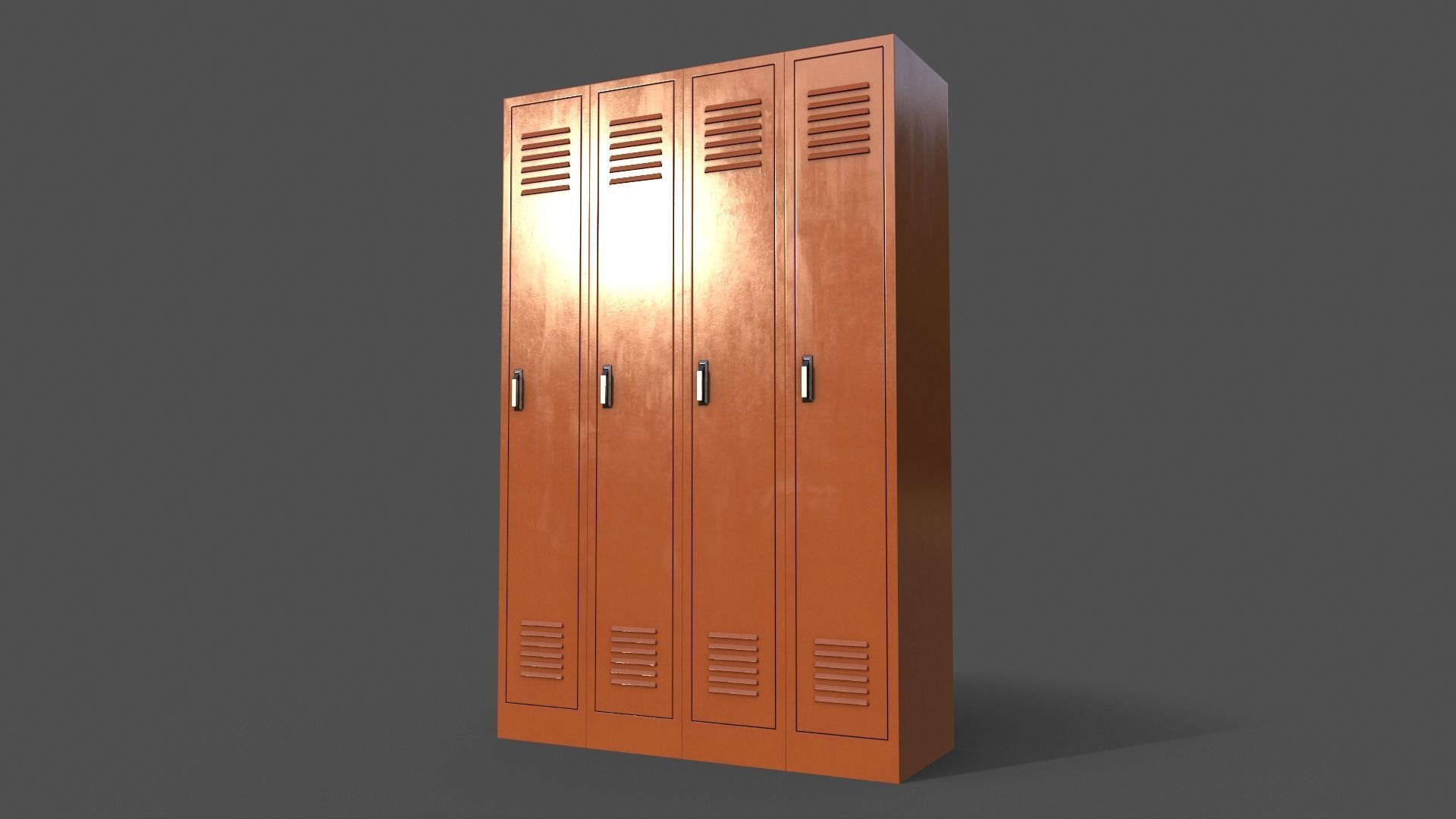 PBR School Gym Locker 02 - Multi color Pack 3D Model Collection_1