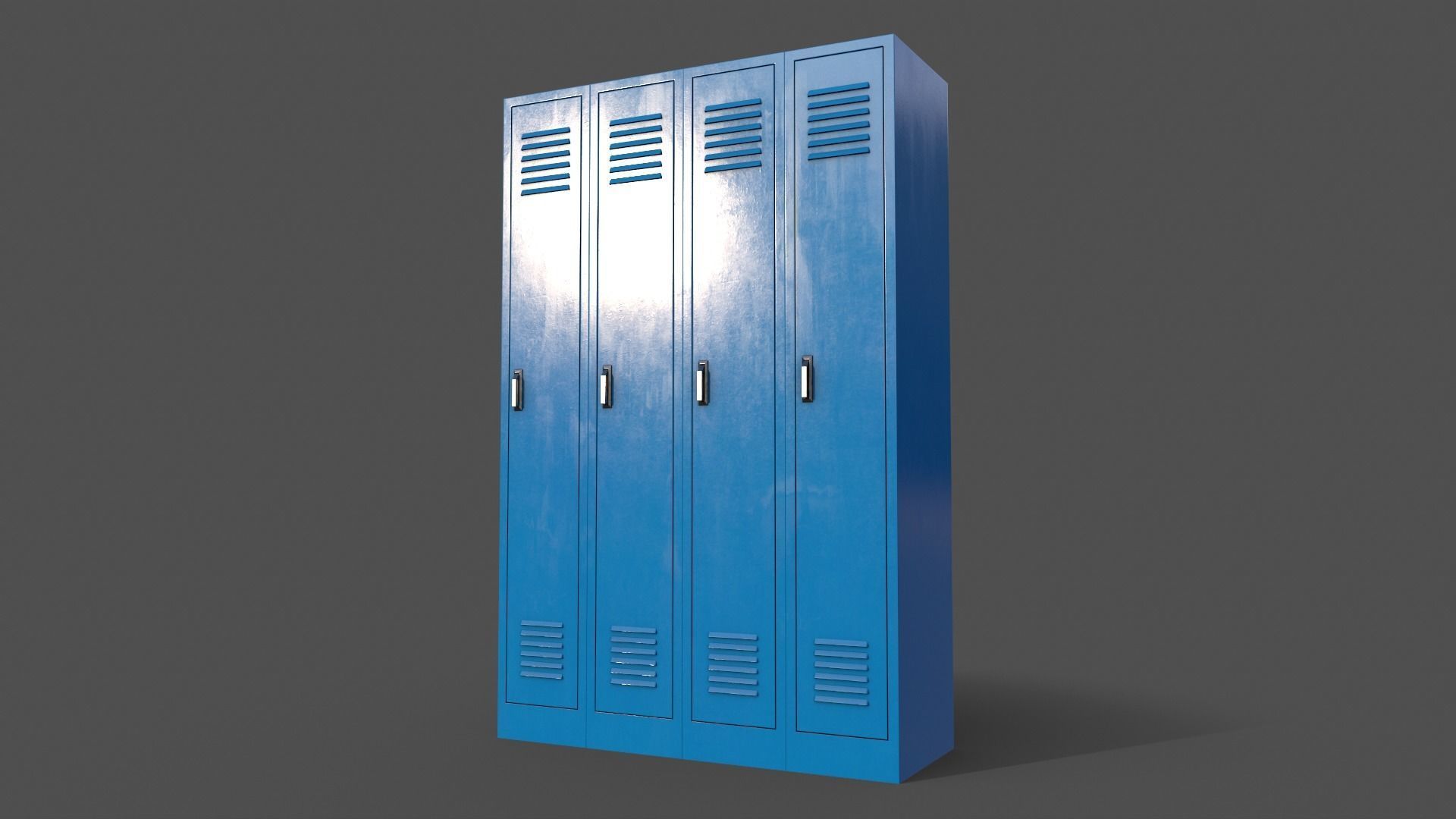 PBR School Gym Locker 02 - Multi color Pack 3D Model Collection_11