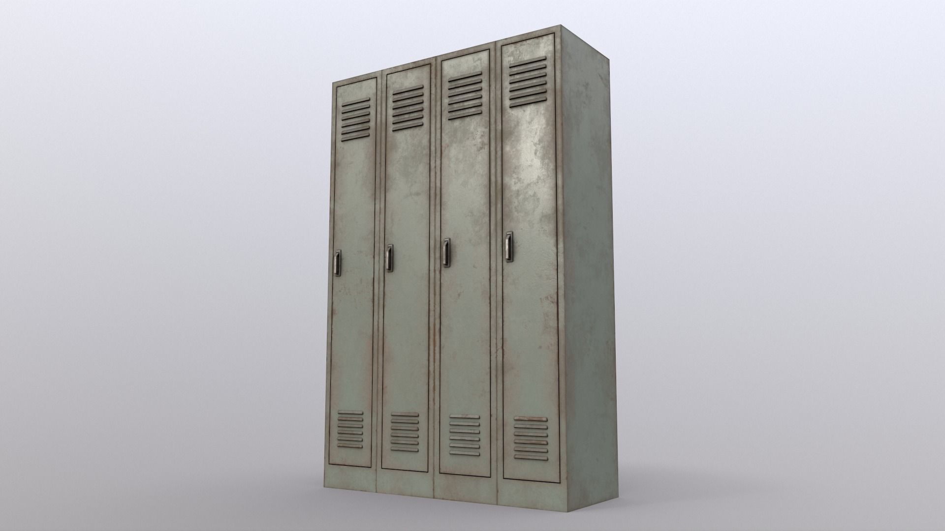 PBR School Gym Locker 02 - Multi color Pack 3D Model Collection_52