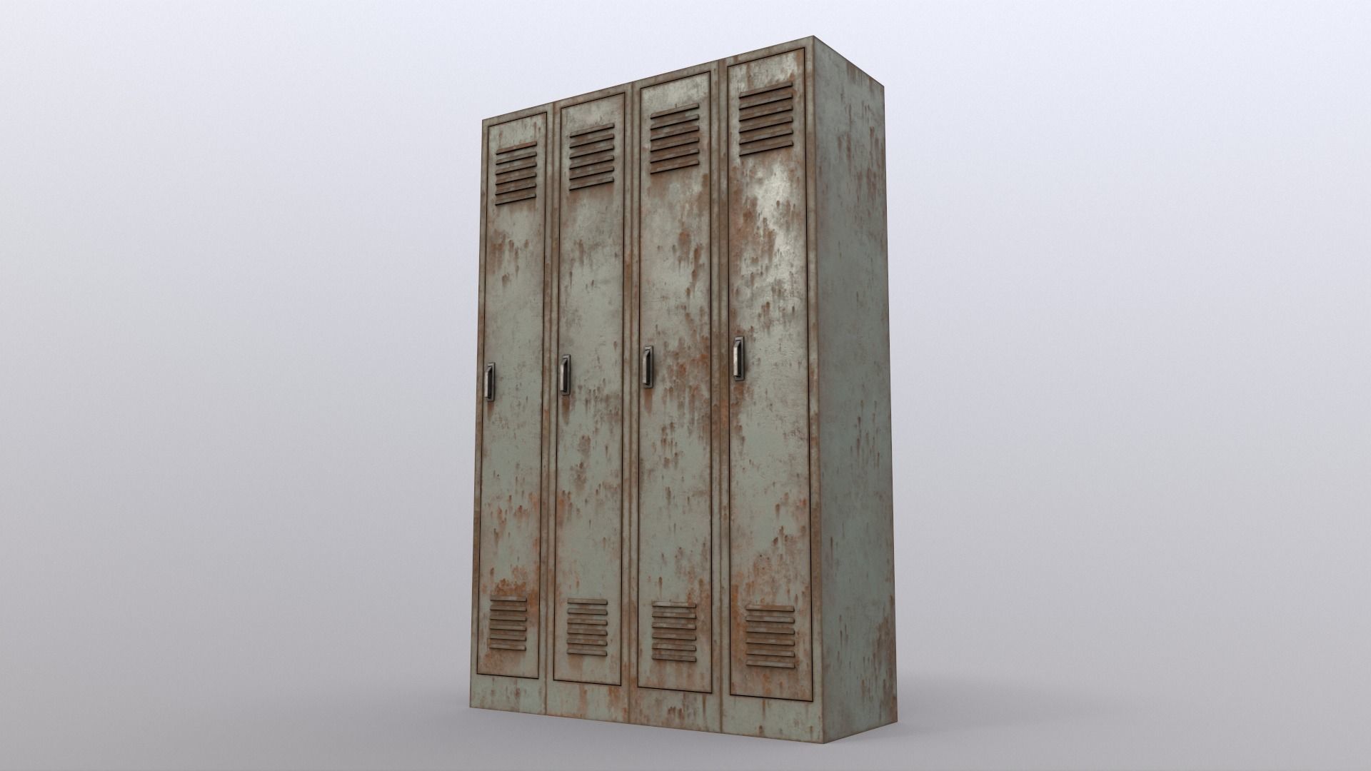 PBR School Gym Locker 02 - Multi color Pack 3D Model Collection_53