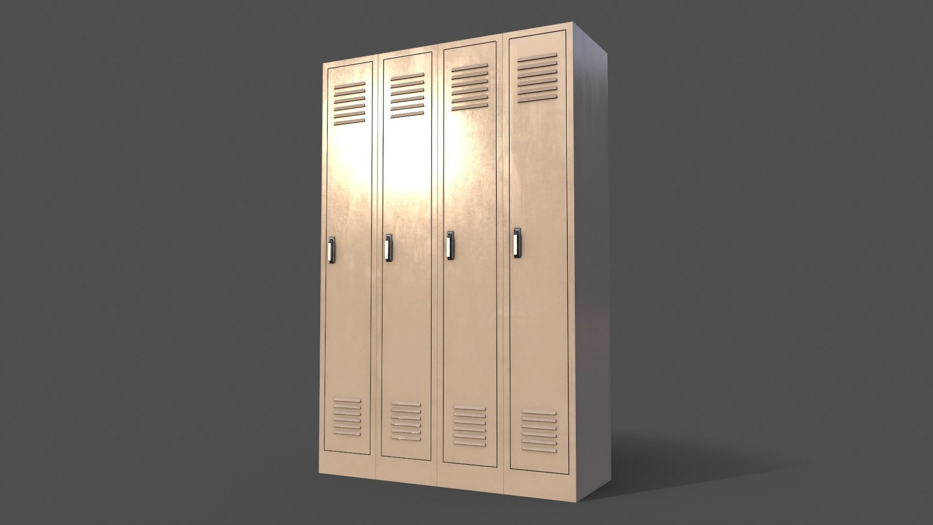 PBR School Gym Locker 02 - Multi color Pack 3D Model Collection_6
