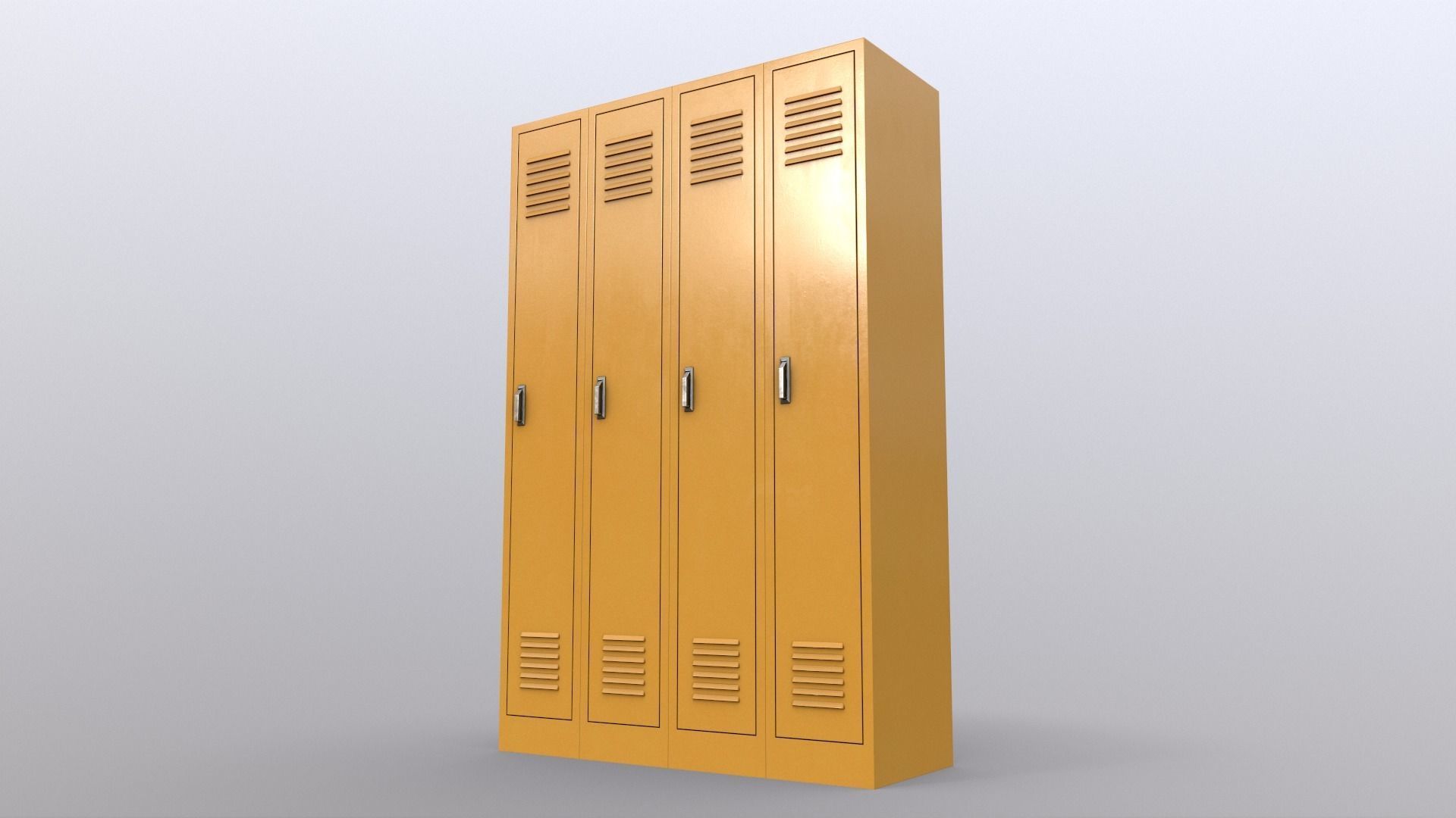 PBR School Gym Locker 02 - Multi color Pack 3D Model Collection_75