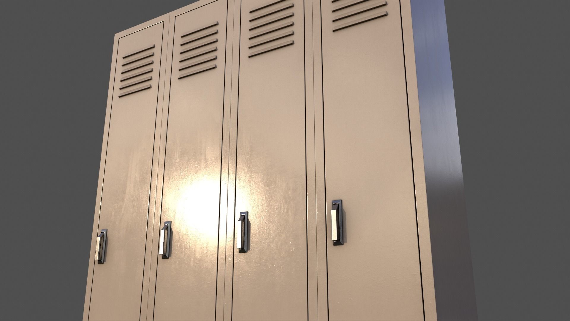 PBR School Gym Locker 02 - Multi color Pack 3D Model Collection_79