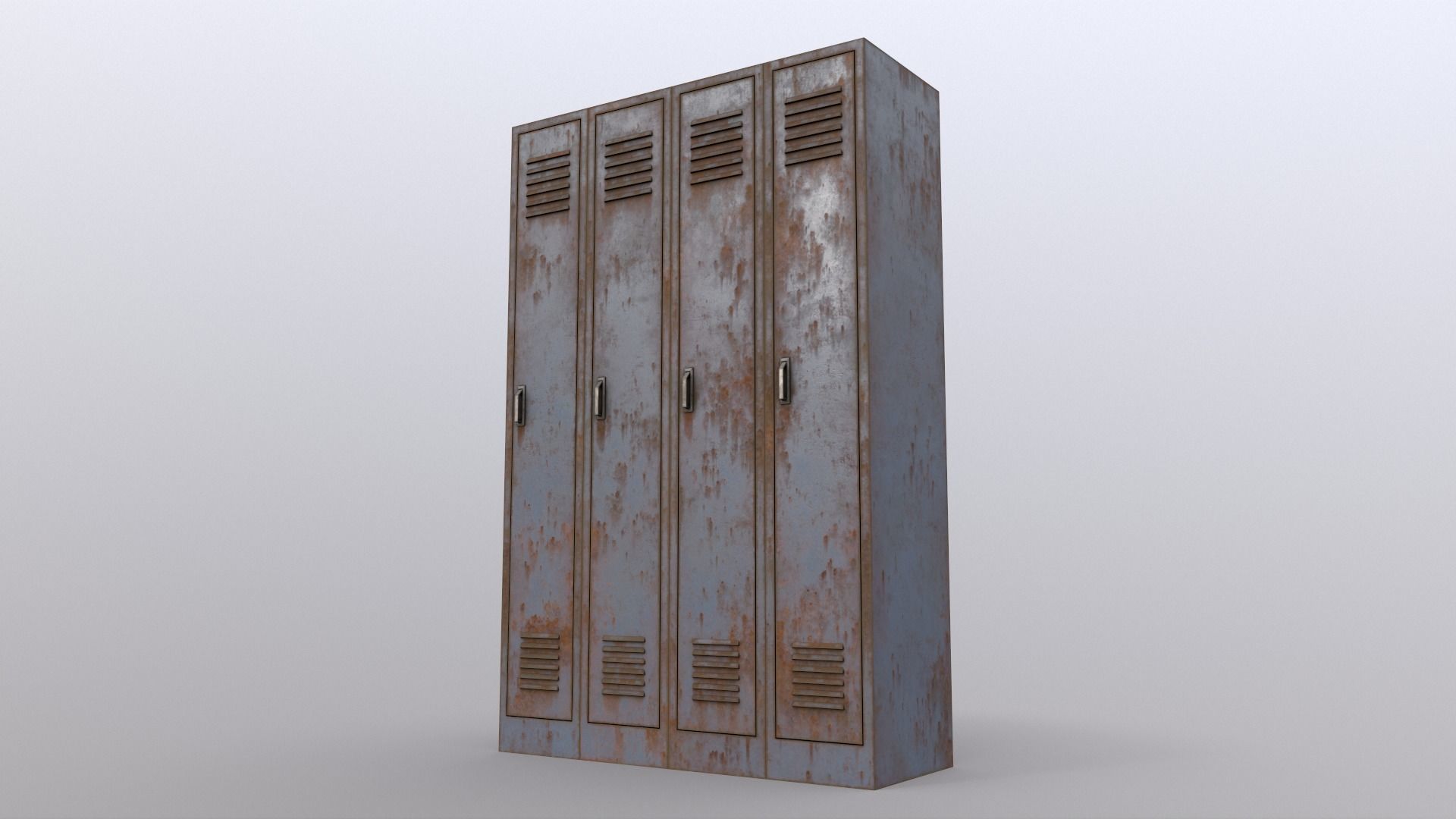 PBR School Gym Locker 02 - Multi color Pack 3D Model Collection_59