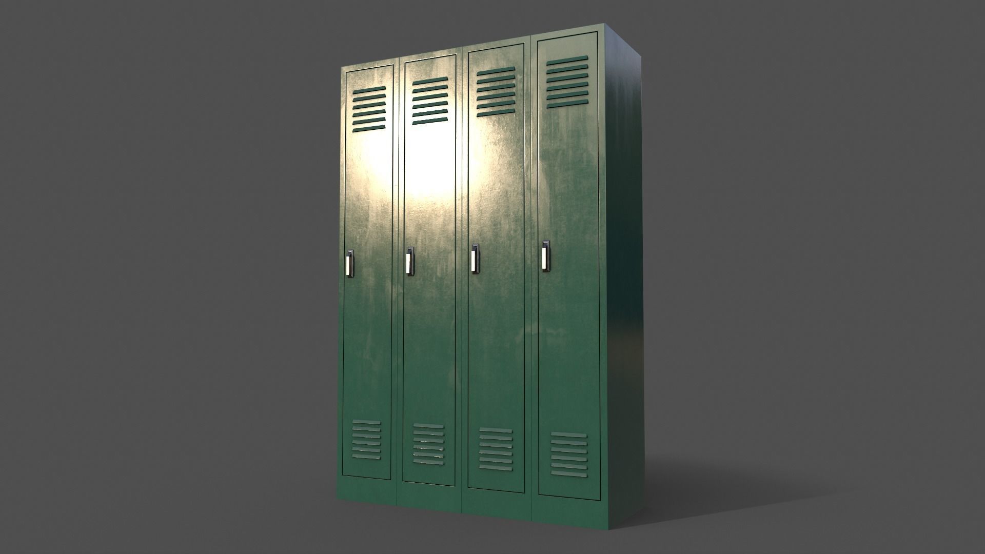 PBR School Gym Locker 02 - Multi color Pack 3D Model Collection_3