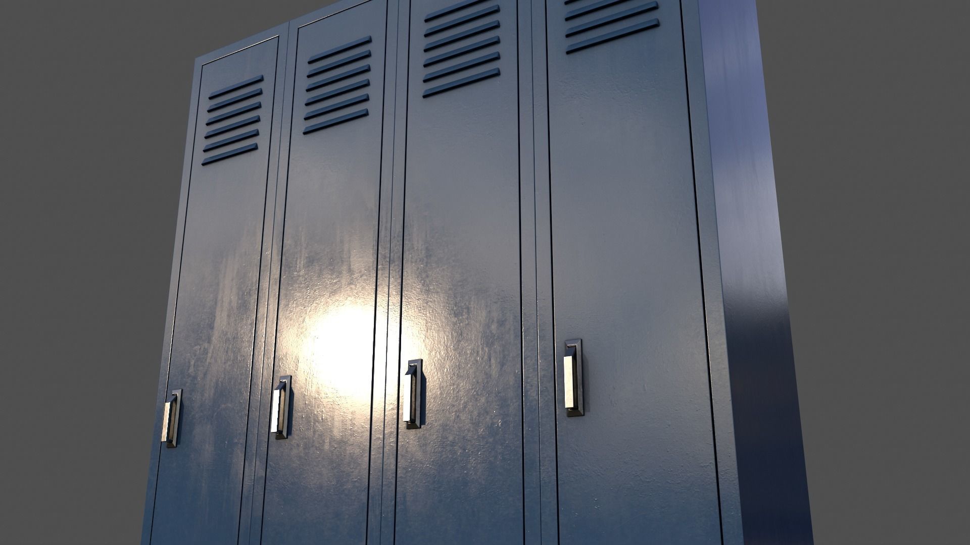 PBR School Gym Locker 02 - Multi color Pack 3D Model Collection_84