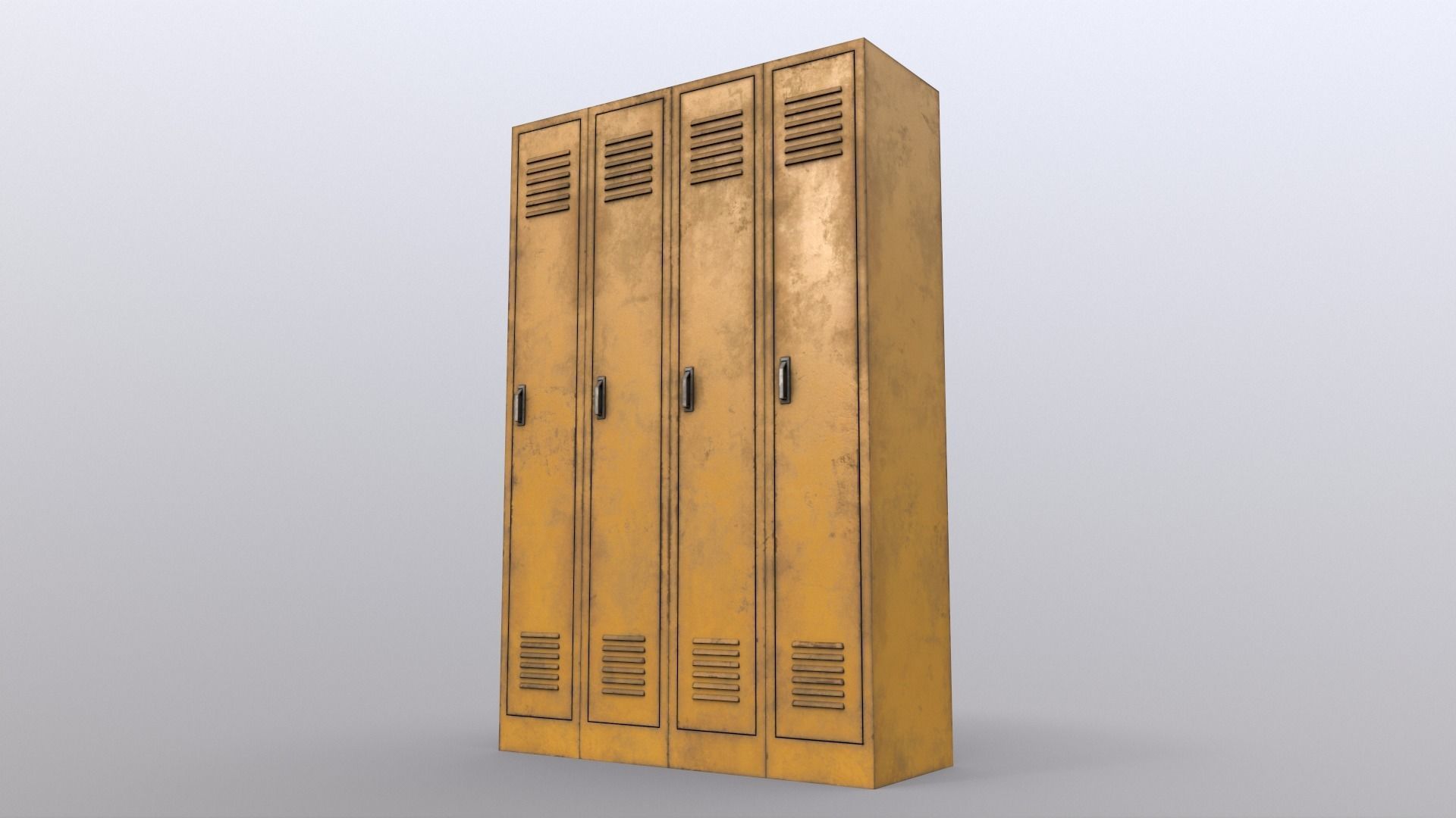 PBR School Gym Locker 02 - Multi color Pack 3D Model Collection_76