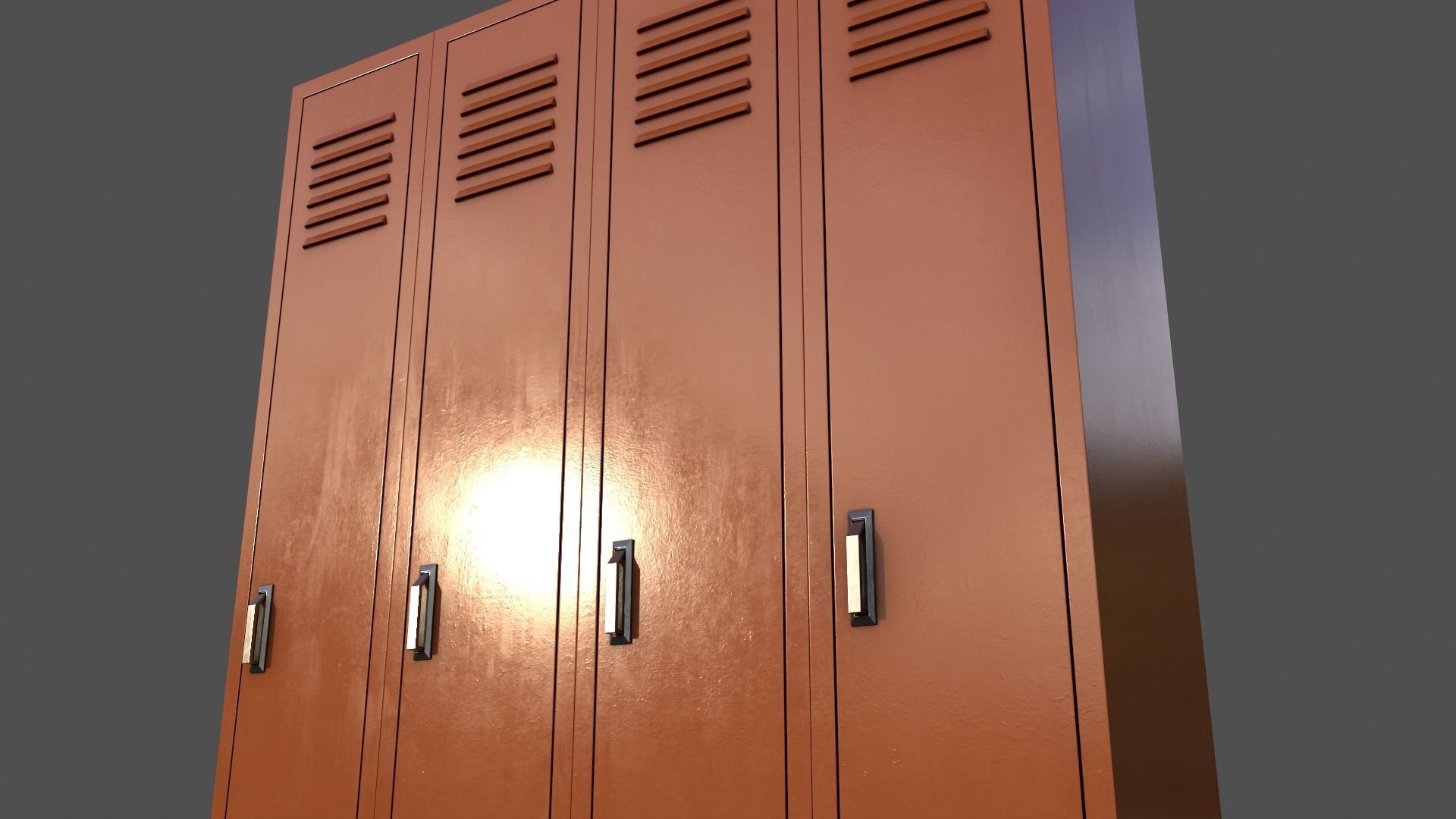 PBR School Gym Locker 02 - Multi color Pack 3D Model Collection_78