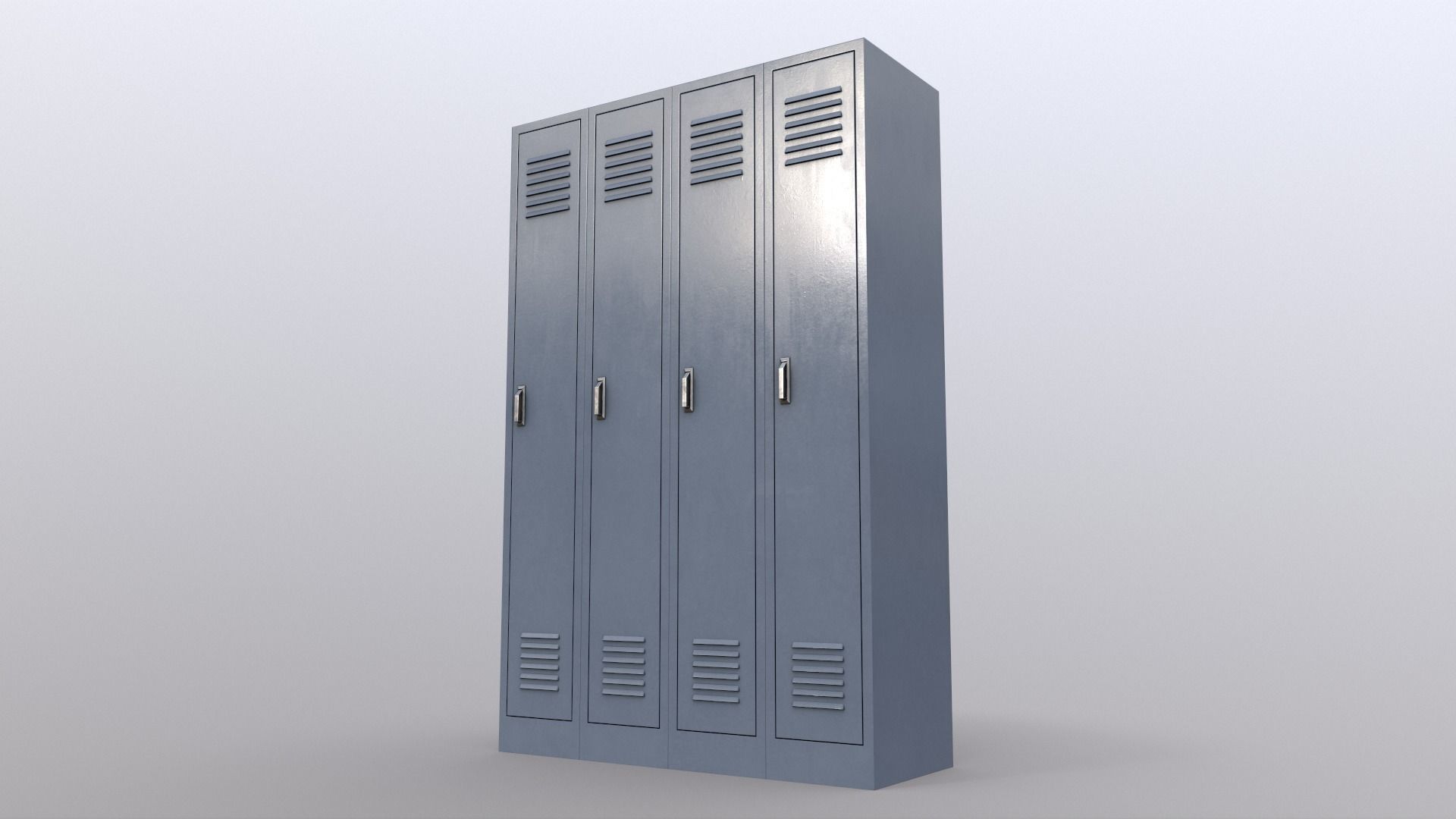 PBR School Gym Locker 02 - Multi color Pack 3D Model Collection_57
