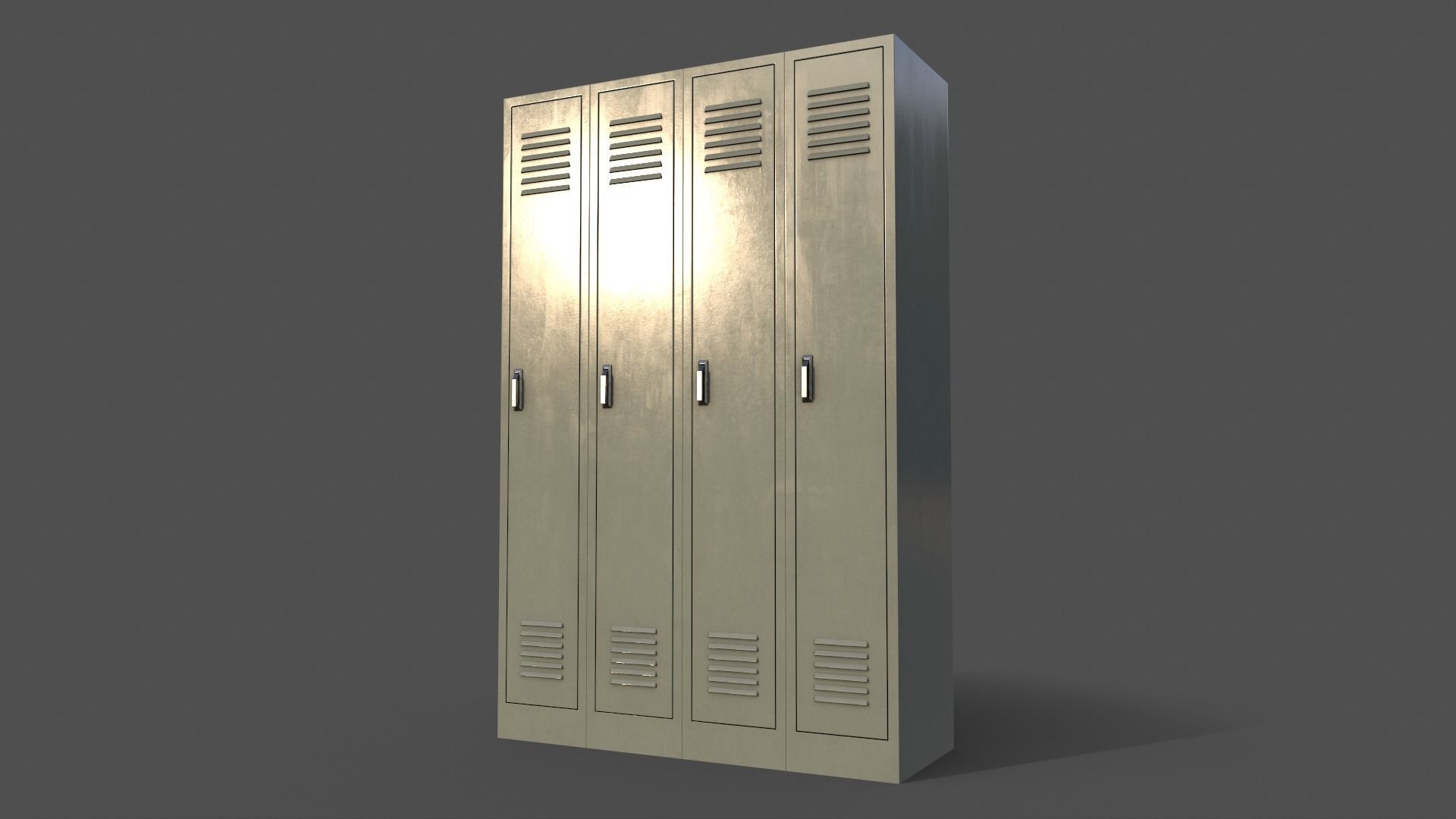 PBR School Gym Locker 02 - Multi color Pack 3D Model Collection_2