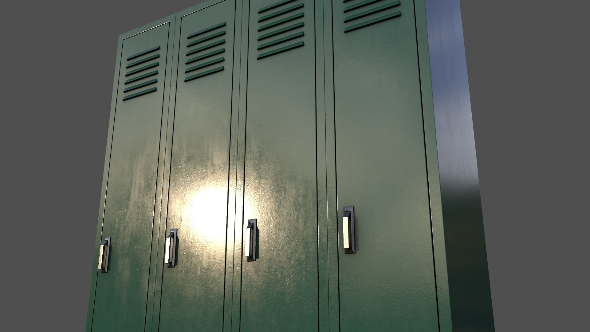 PBR School Gym Locker 02 - Multi color Pack 3D Model Collection_80