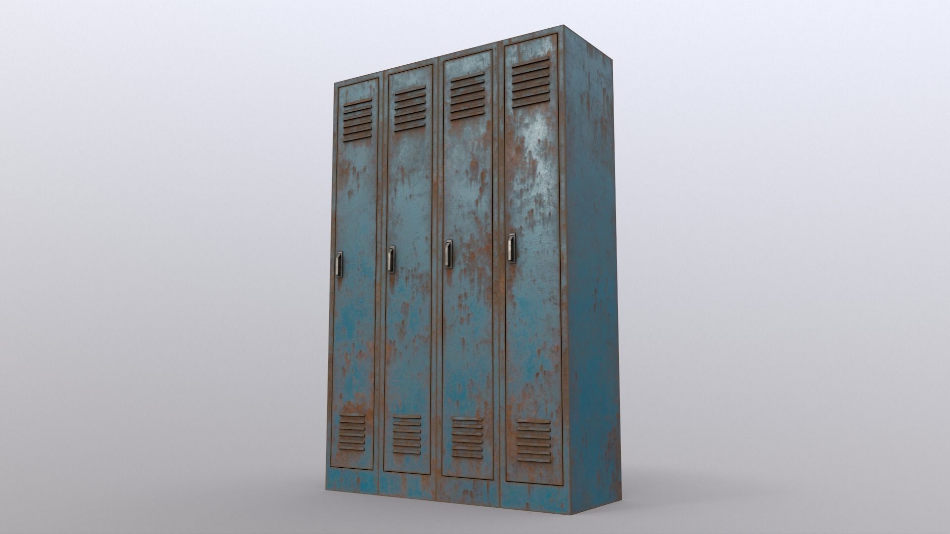 PBR School Gym Locker 02 - Multi color Pack 3D Model Collection_74