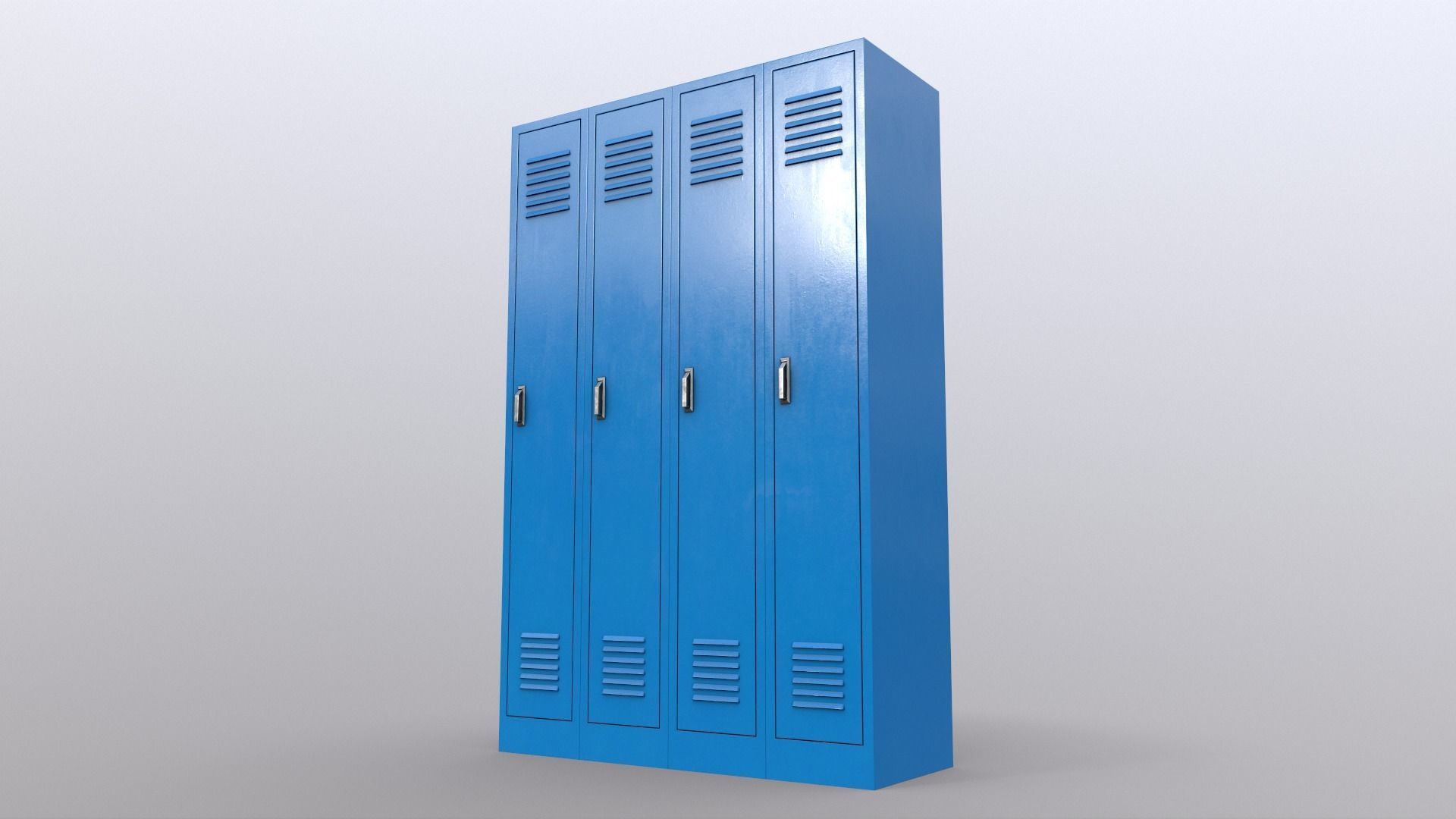 PBR School Gym Locker 02 - Multi color Pack 3D Model Collection_69