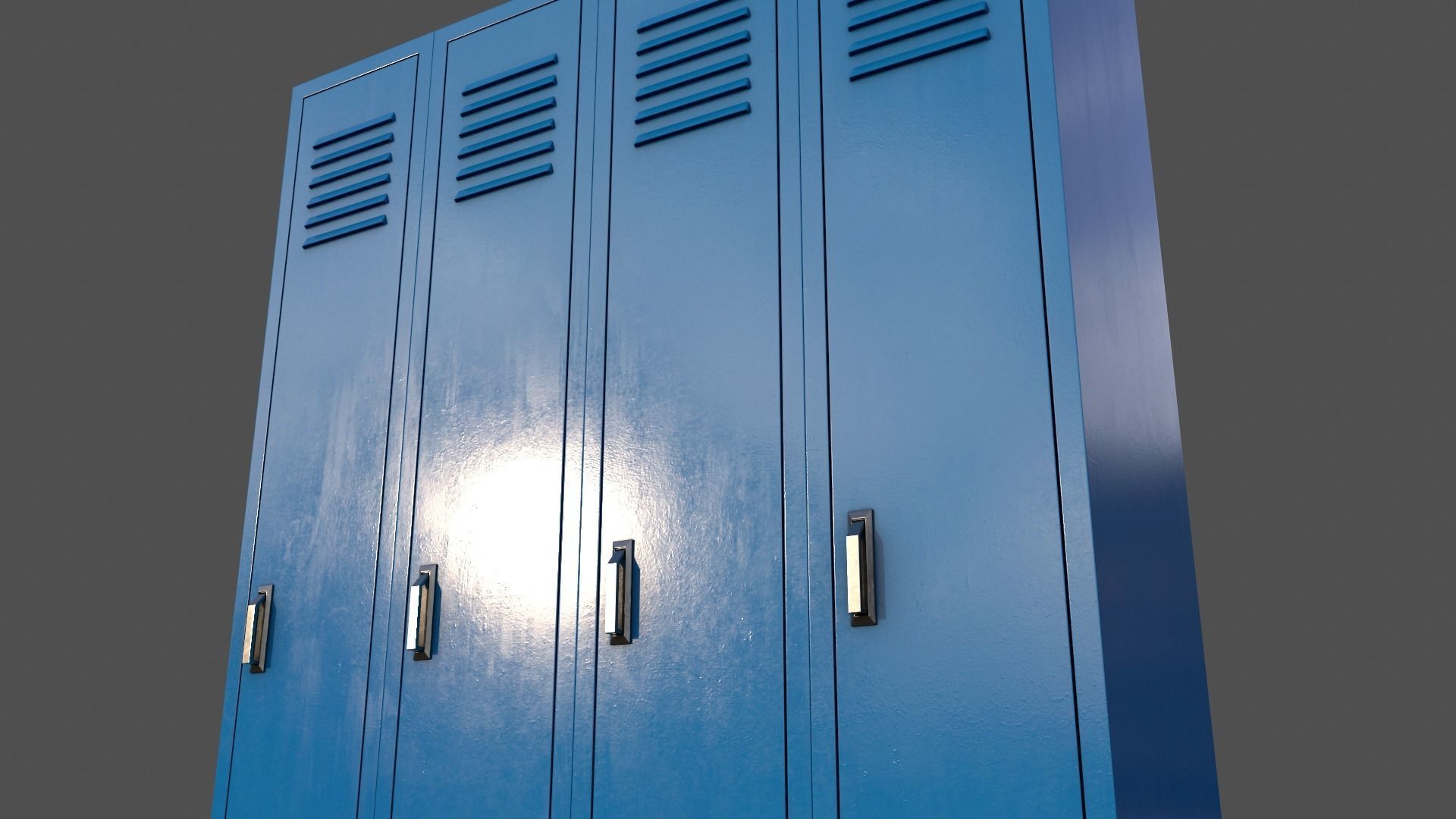 PBR School Gym Locker 02 - Multi color Pack 3D Model Collection_83