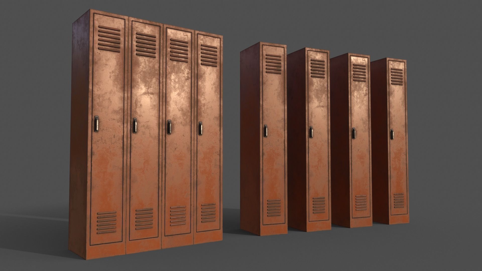 PBR School Gym Locker 02 - Multi color Pack 3D Model Collection_31