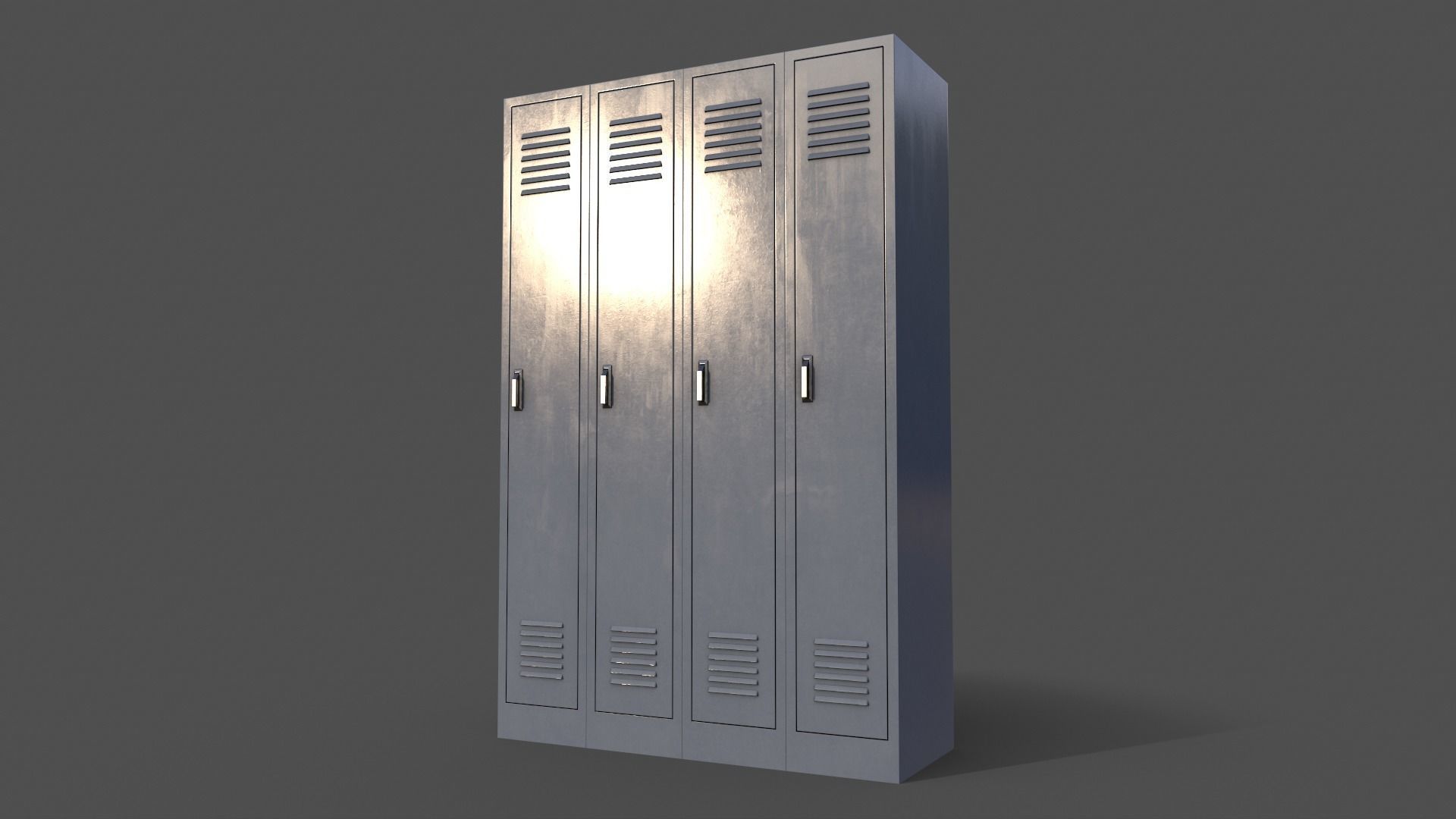 PBR School Gym Locker 02 - Multi color Pack 3D Model Collection_10