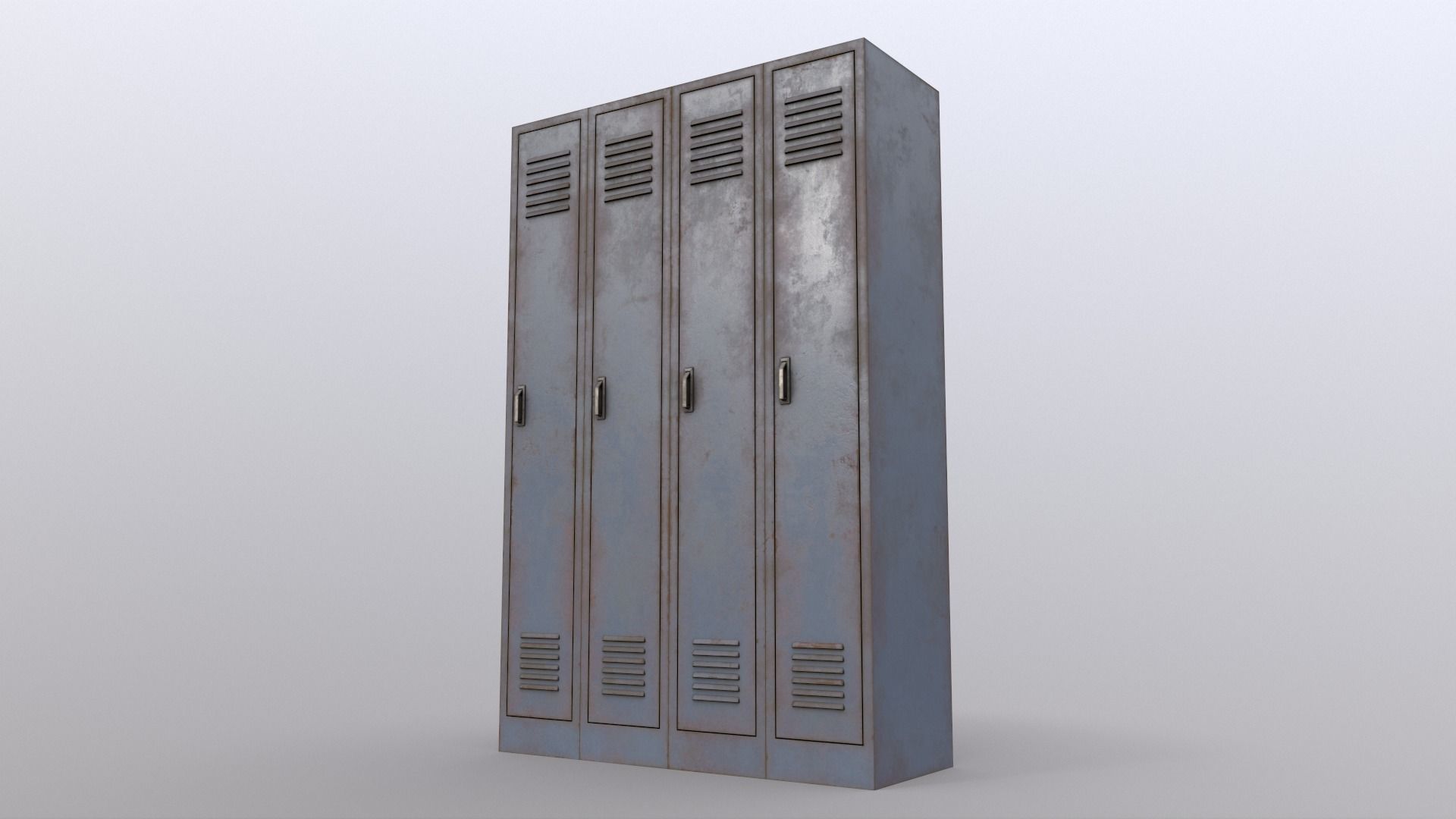 PBR School Gym Locker 02 - Multi color Pack 3D Model Collection_58
