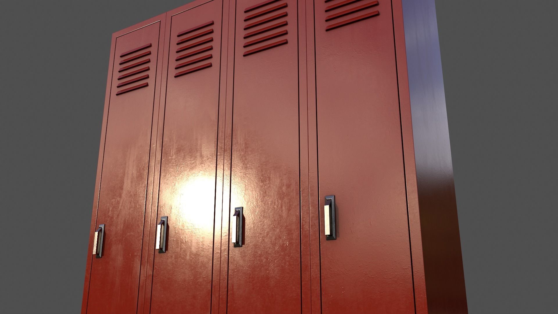 PBR School Gym Locker 02 - Multi color Pack 3D Model Collection_85