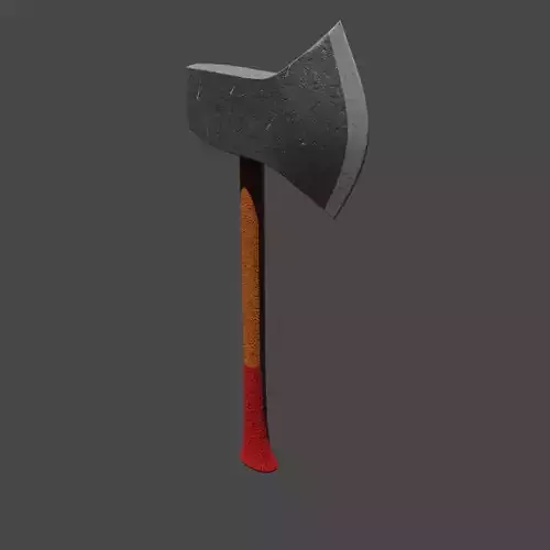 Simple 3D Wooden Axe  Free low-poly 3D model