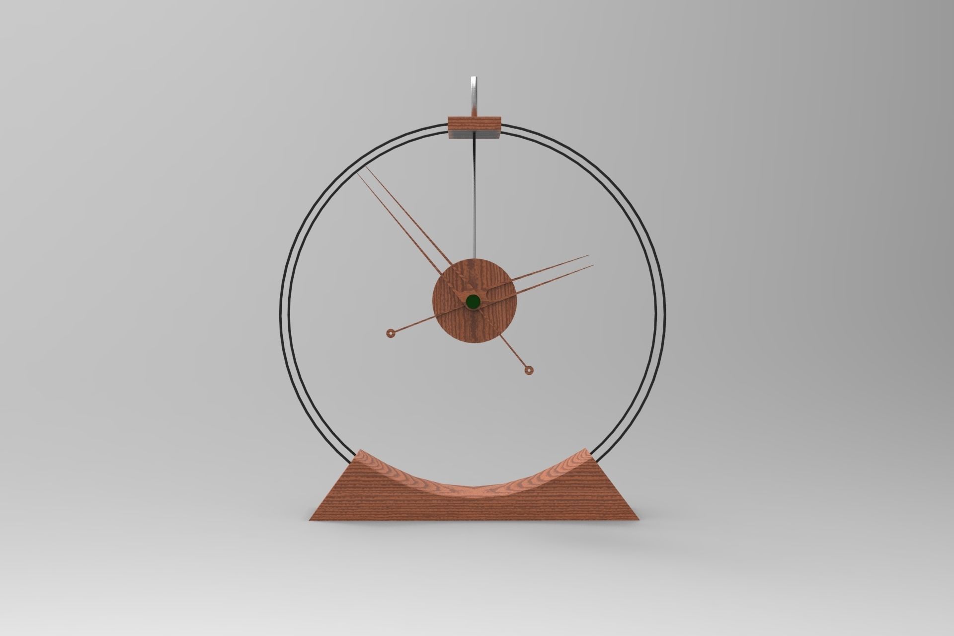 Aire Table Clock Low-poly 3D model_4