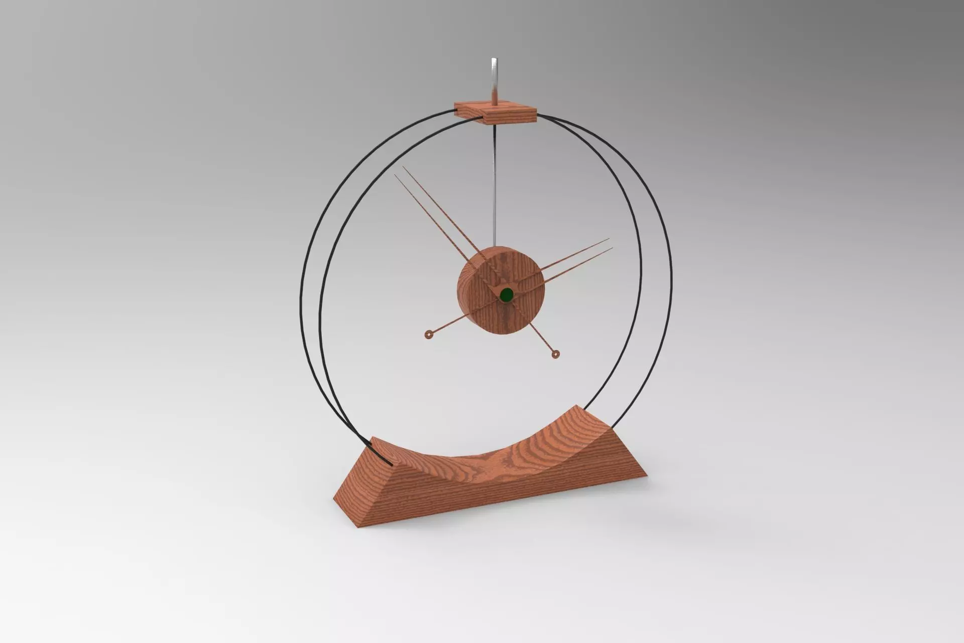 Aire Table Clock Low-poly 3D model_0