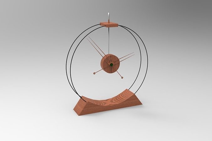 Aire Table Clock Low-poly 3D model