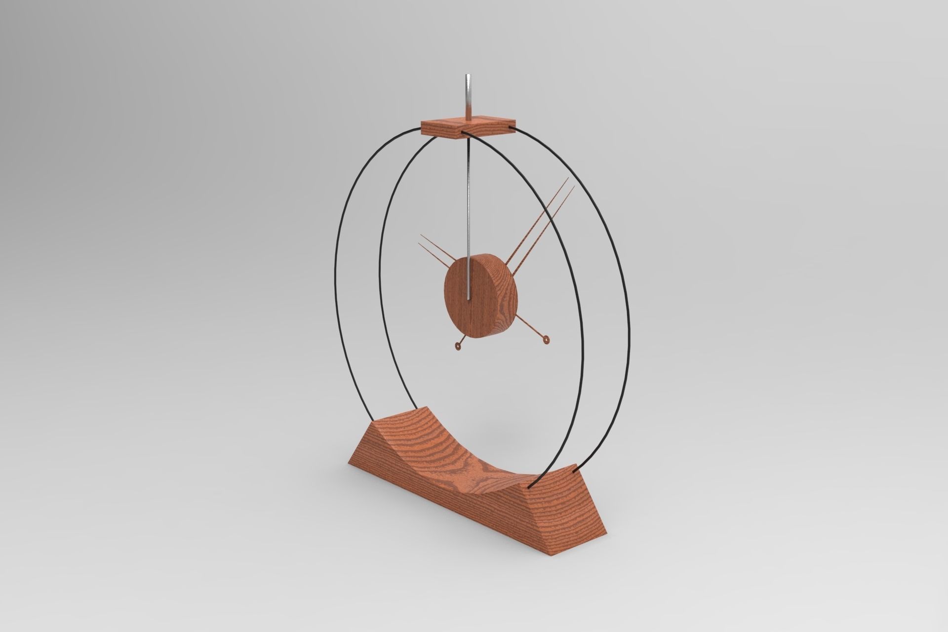 Aire Table Clock Low-poly 3D model_2