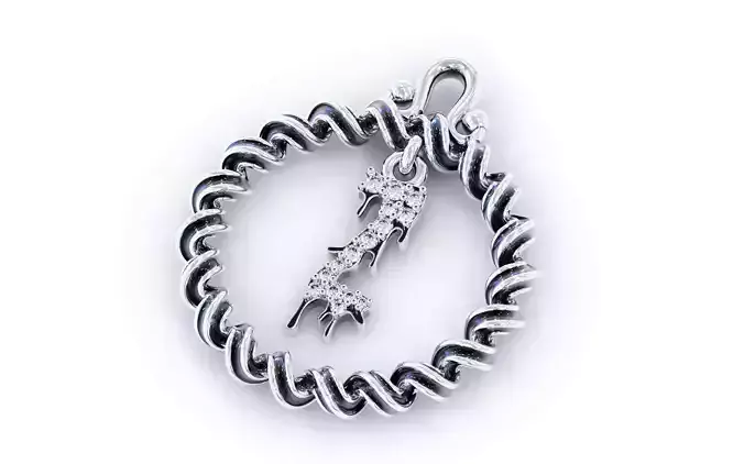 Alphabet Pendant Necklace Letter Z 3D print model