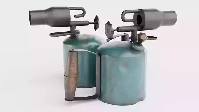 Gasoline Blowtorch Low-poly 3D model